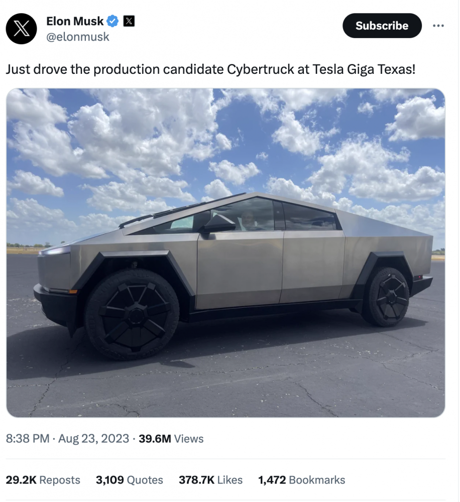tesla cybertruck