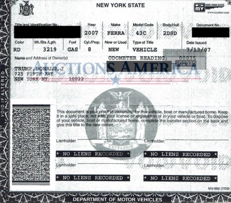 President Trumpâ€™s Ferrari F430