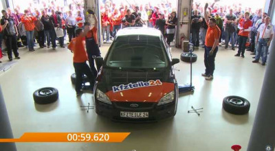 World record wheel exchange with hand tools ! (Video) - Photo