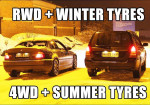 All-wheel drive and summer tires VS rear wheel drive and winter tires. Who will win? (VIDEO) - Photo