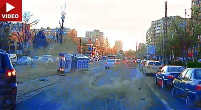 Little strokes fell great oaks! A Hummer H3 rolled over by a Hyundai (VIDEO) - Photo