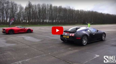 The fight of the Titans: Bugatti Veyron versus Ferrari LaFerrari in a drag race! - Photo