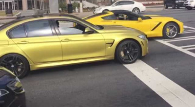 BMW M3 vs Corvette C7: Drag Race With Happy Ending After Losing Control Of The Wheel! (VIDEO) - Photo