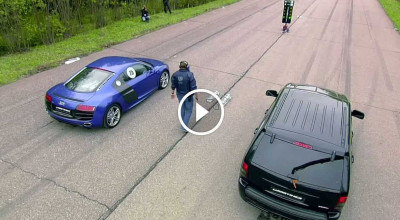 Drag time: 1000 hp Jeep Grand Cherokee SRT-8 vs 525 hp Audi R8 V10. The winner is…? - Photo
