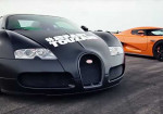 Christian von Koenigsegg, driving a Veyron in a race with his own CCXR. WHAT? (Video) - Photo