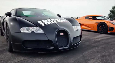Christian von Koenigsegg, driving a Veyron in a <span style='background: #ff0000'>race</span> with his own CCXR. WHAT? (Video) - Photo