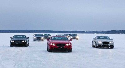 Bentayga SUV at a Winter Driving Program on frozen water will display Bentley's power in 2016 (Video) - Photo