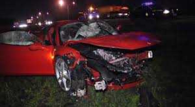 Attention Exotic Car Drivers! Slow down on wet roads! - Photo