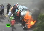Is this a good example? Victim saved from burning car. - Photo