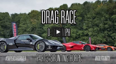 Drag Race: Ferrari La Ferrari vs Porsche 918 Spyder vs McLaren P1. - Photo