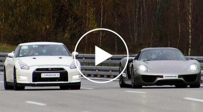 Epic Roll Race: Porsche 918 Spyder vs Nissan GT-R.  (Video) - Photo