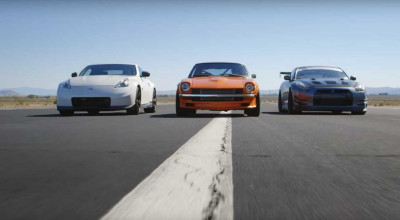 Nissan Drag Race: 240Z vs 370Z vs GTR vs Trophy Truck - Photo
