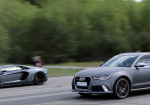 Drag race: Aud RS6 vs Lamborghini Aventador! - Photo