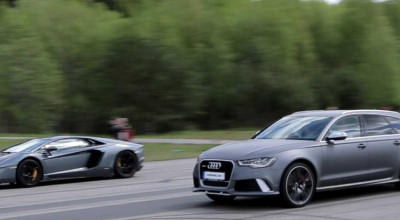 Drag race: Aud RS6 vs Lamborghini Aventador! - Photo