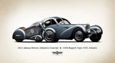 Atlantico Concept - A Bike Inspired By <span style='background: #ff0000'>Bugatti</span> 57SC Atlantic - Photo