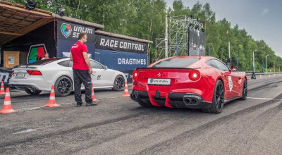 Ready. Set. Go! Audi RS7 vs Ferrari <span style='background: #ff0000'>F12</span> Berlinetta. (Video) - Photo