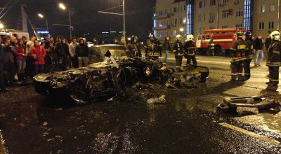 Teen Driver Crashes a Ferrari in Moscow! - Photo