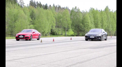 Tesla Model S P85D losing out to the Audi RS7! (VIDEO) - Photo