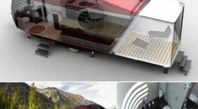 This retro Mo.Tel Caravan concept is the perfect blend of <span style='background: #ff0000'>classic</span> and modern! - Photo