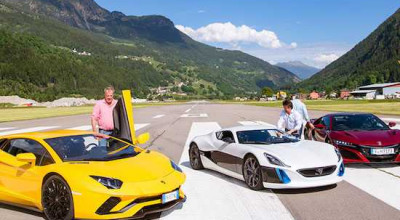 The Grand Tour's Drag Race Rimac vs Aventador vs. NSX  - Photo