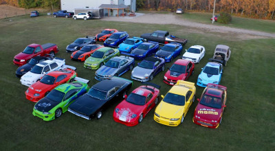 The Fast and Furious Car Collection Revealed in Canadian Fields - Photo