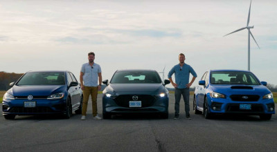 Drag Race Debut: <span style='background: #ff0000'>Mazda3</span> AWD Turbo vs WRX vs VW Golf R - Photo