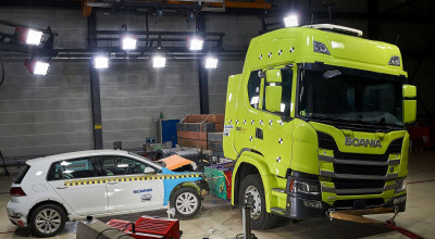 Scania Truck Sacrificed In The Name Of Safety Research - Photo