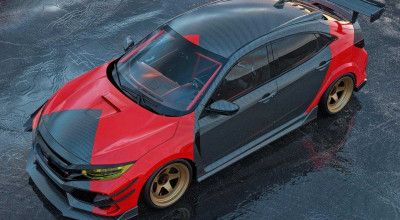 LS4 V8 Engine Placed Into The Honda Civic Type R - Photo