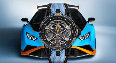A <span style='background: #ff0000'>Lamborghini</span> <span style='background: #ff0000'>Huracan</span> inspired watch by Roger Dubuis - Photo