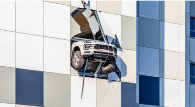 An SUV Almost Flew From A MultiStore PArking Lot - Photo
