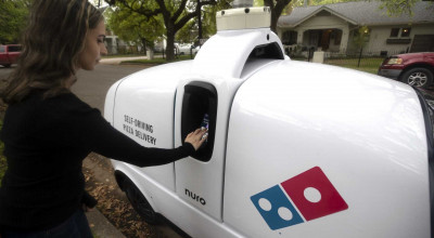 Would You Like Your Domino Pizza To Be Delivered By An <span style='background: #ff0000'>Autonomous</span> Nuro R2 Vehicle? - Photo