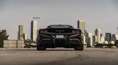 Pitch Black <span style='background: #ff0000'>Ferrari</span> F8 Tributo Gets New Special Wheels - Photo