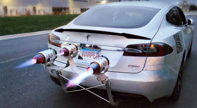 A Man Has Built The World's First Jet-Powered Tesla Model S - Photo