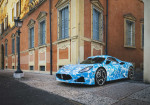 Maserati MC20 Convertible Teased With Cloud-Themed Wrapping - Photo