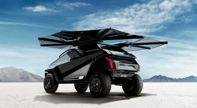 The Thundertruck Is An All-Electric 4x4 Concept With 'Bat Wing' Solar Panels - Photo