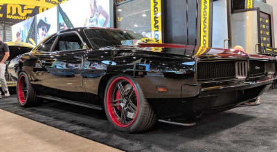 This Is A Modern Dodge Hellcat That Has Been Restyled To Look Like A 1969 Charger - Photo