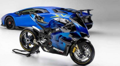 <span style='background: #ff0000'>Ducati</span> Superleggera Decked Up In Lamborghini Aventador SVJ Livery - Photo