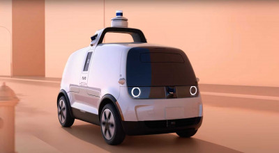 Nuro Debuts New <span style='background: #ff0000'>Autonomous</span> Delivery Vehicle With Fancier Design And External Air Bag - Photo