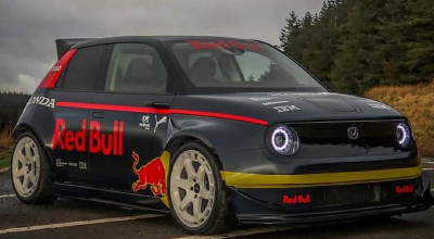 Honda e Now Features A Wide Bodykit And Red Bull Paint Job - Photo