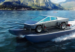 Tesla Cybertruck Concept Transforms A Pickup Truck Into A Powerful Catamaran - Photo