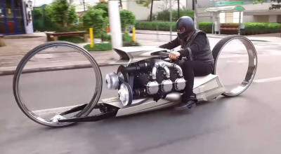 An Airplane-Powered Motorcycle, The TMC Dumont - Photo