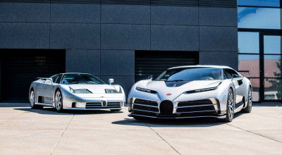 A Silver Bugatti Centodieci And An EB110 Supersport—What A Beautiful Combo! - Photo