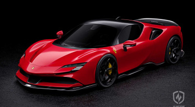 Ferrari SF90 Gets A Carbon Fiber Makeover From Zacoe - Photo