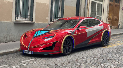 This Tesla Model S Driver Is A Die-Hard '<span style='background: #ff0000'>Iron</span> <span style='background: #ff0000'>Man</span>' Fan - Photo