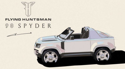 Flying Huntsman Gives the <span style='background: #ff0000'>Land</span> <span style='background: #ff0000'>Rover</span> Defender 90 a Full 360° Spin  - Photo