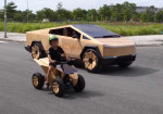 The Viet Constructed A Tesla Cybertruck Out Of Wood - Photo