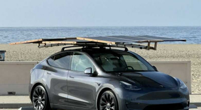 This Solar-Powered Tesla Model Y Is A Custom Innovation For Enhanced Range - Photo