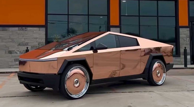 Tesla <span style='background: #ff0000'>Cybertruck</span> Gets A Glamorous Makeover With 30-Inch Wheels  - Photo