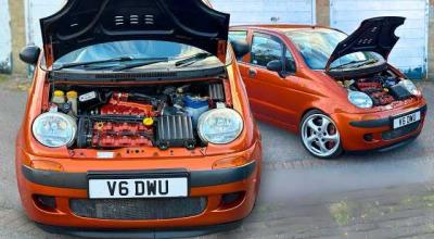 Daewoo Matiz With A 3.2L V6 Engine Swap Shocks The Streets - Photo
