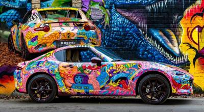 One-of-a-Kind Mazda MX-5 'Kabuki Town' Goes On European <span style='background: #ff0000'>Art</span> Tour - Photo